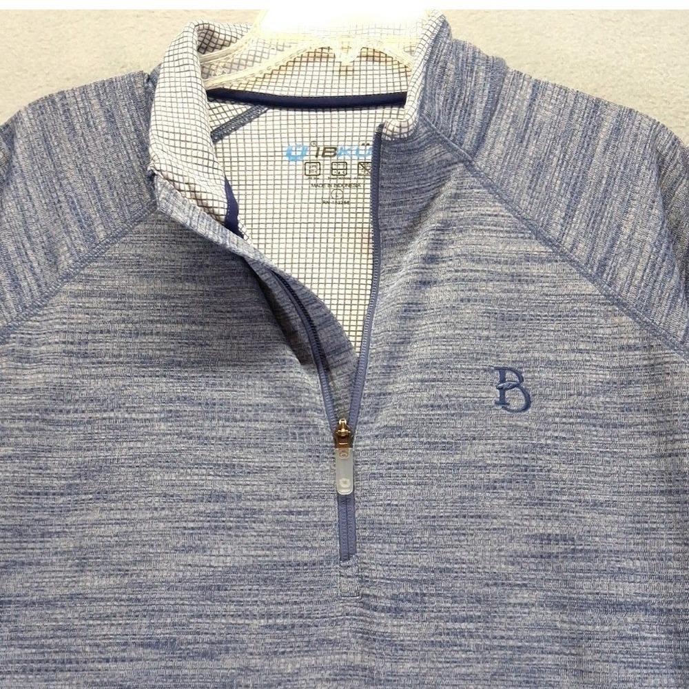 IBKUL Quarter Zip Pullover UPF 50 Sweat Wicking anti microbial Mens Size‎ Large